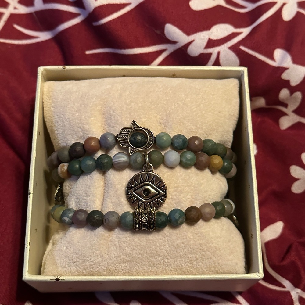 Arm candy evil eye bracelet set